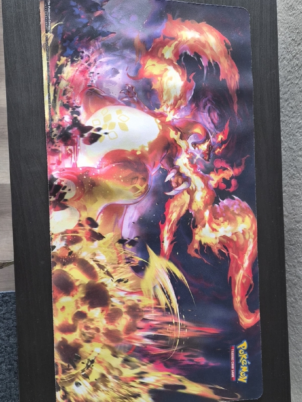 Pokémon Fire-Themed Playmat with Charizard Artwork
